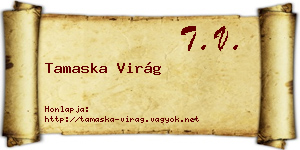 Tamaska Virág névjegykártya
